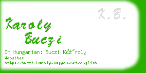 karoly buczi business card